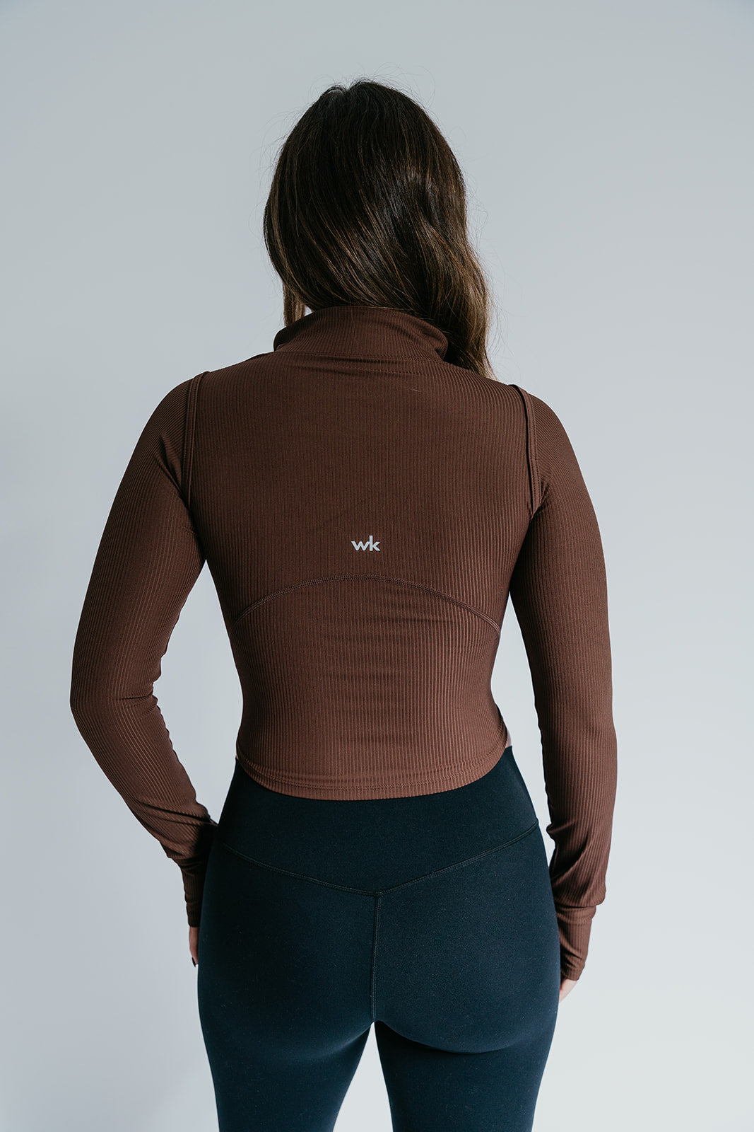Espresso Ribbed Zip Up