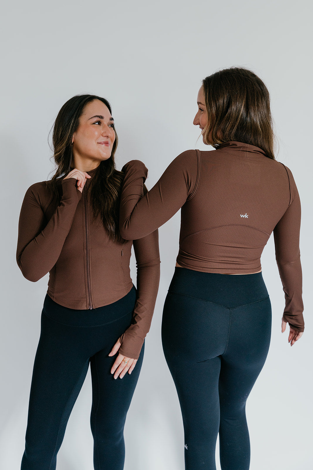 Espresso Ribbed Zip Up